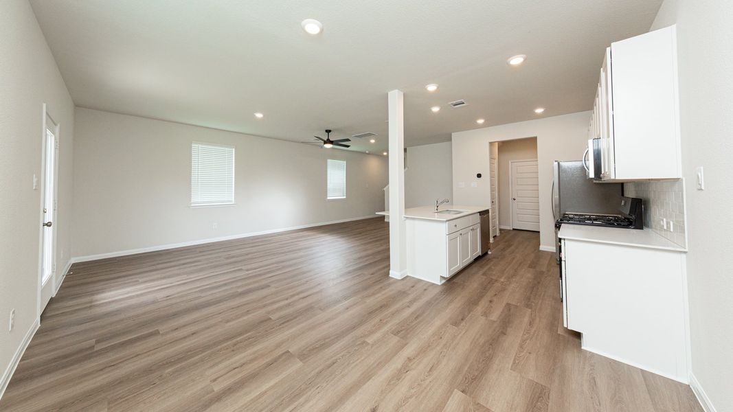 Dining Area to Kitchen and Family Room
