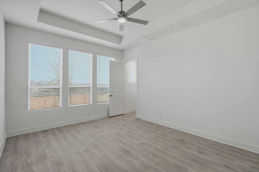 Representative unfurnished interior of a home built from the Talos by Chesmar Homes in Prominence Urban, San Antonio (Image 12).