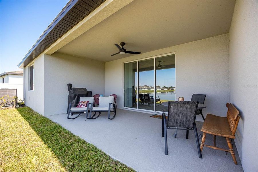 Exterior details and patio area of a home in The Grove at Stuart Crossing - Signature Series, Bartow (Image 25). Exterior details and patio area of a home in The Grove at Stuart Crossing - Signature Series, Bartow (Image 25).