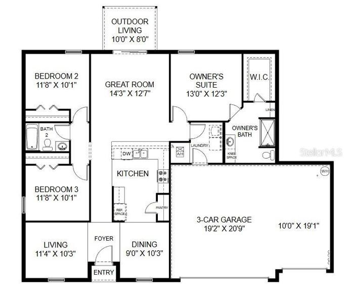 2D floor plan layout of this home in , Citrus Springs, FL (Image 2). 2D floor plan layout of this home in , Citrus Springs, FL (Image 2).