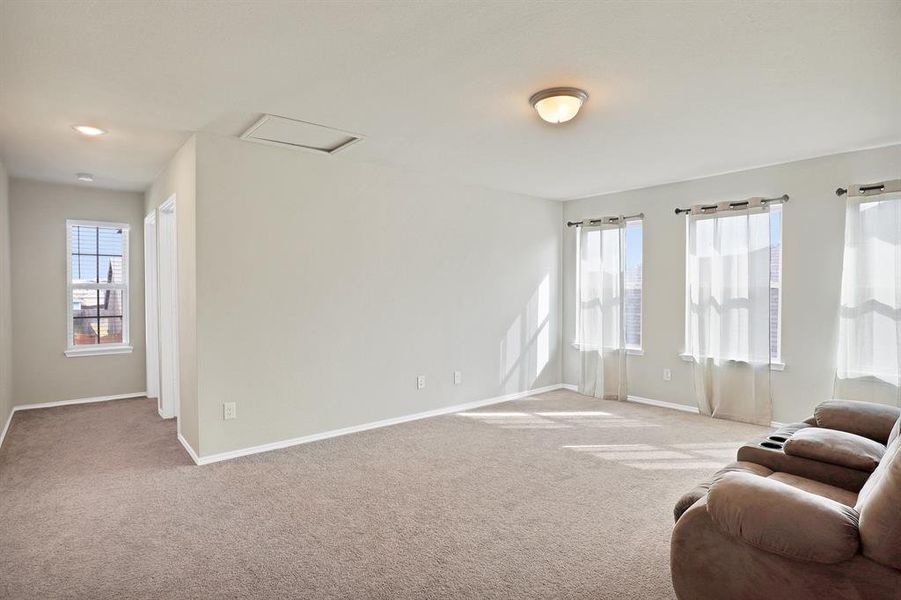 View of carpeted living room