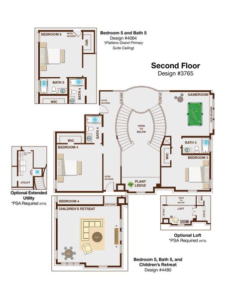 2D floor plan layout for the Downton Abbey Estate by Grand Homes in Grand Estates of Anna, Anna, TX (Image 4). 2D floor plan layout for the Downton Abbey Estate by Grand Homes in Grand Estates of Anna, Anna, TX (Image 4).