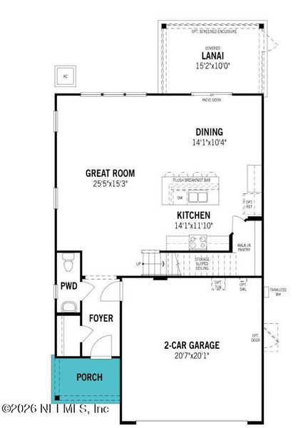 2D floor plan layout of this home in RiverTown, St. Johns, FL (Image 2). 2D floor plan layout of this home in RiverTown, St. Johns, FL (Image 2).