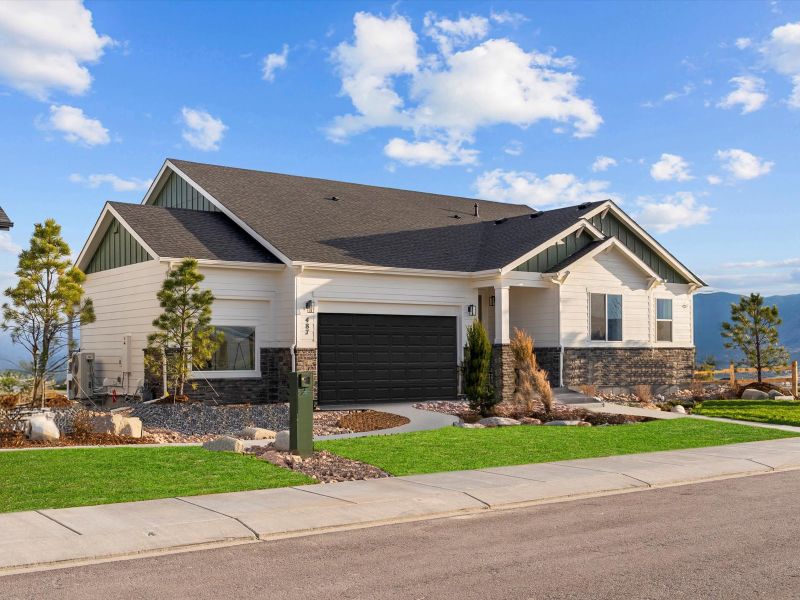 Representative exterior photo of a completed home built from the Tenley by Lokal Homes in Jackson Creek, Monument, CO (Image 20).