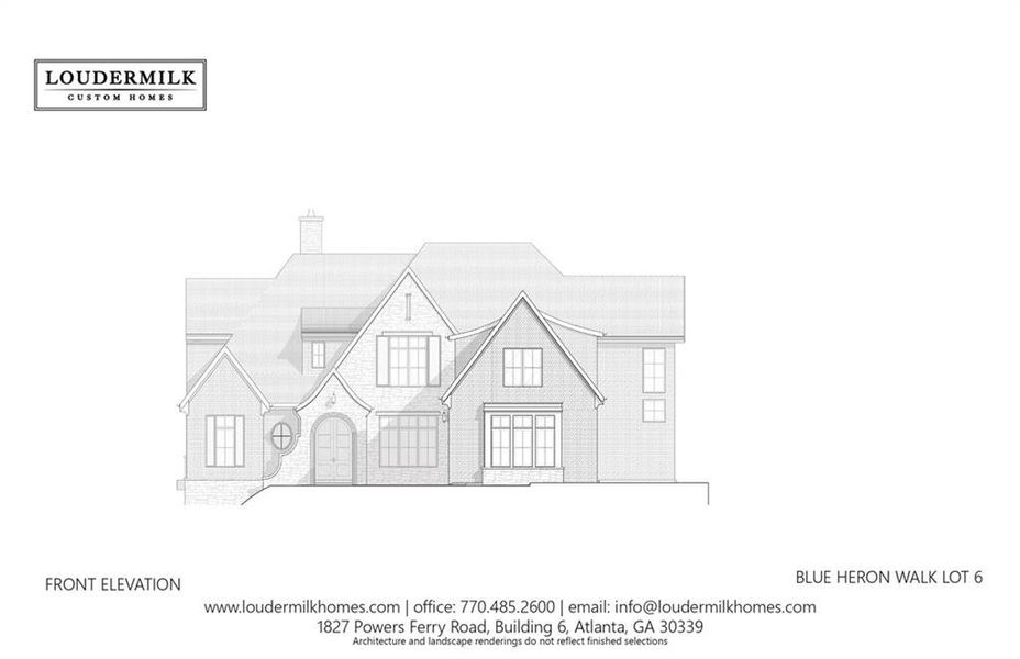 Exterior rendering of this home design in Blue Heron Walk, Atlanta, GA (Image 8).