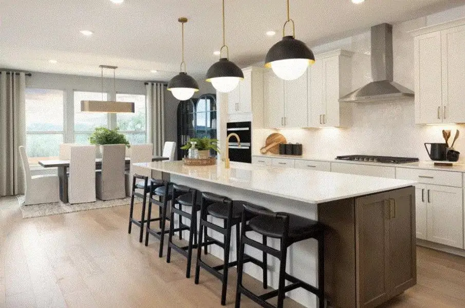 Photo of Pulte model home with same floor plan, not of actual home listed.