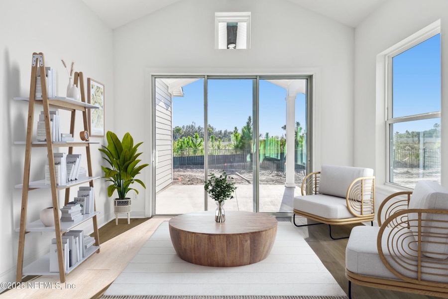 Furnished interior view inside a new home in Evergreen Island at Silverleaf - Executive, St. Augustine (Image 7). Furnished interior view inside a new home in Evergreen Island at Silverleaf - Executive, St. Augustine (Image 7).