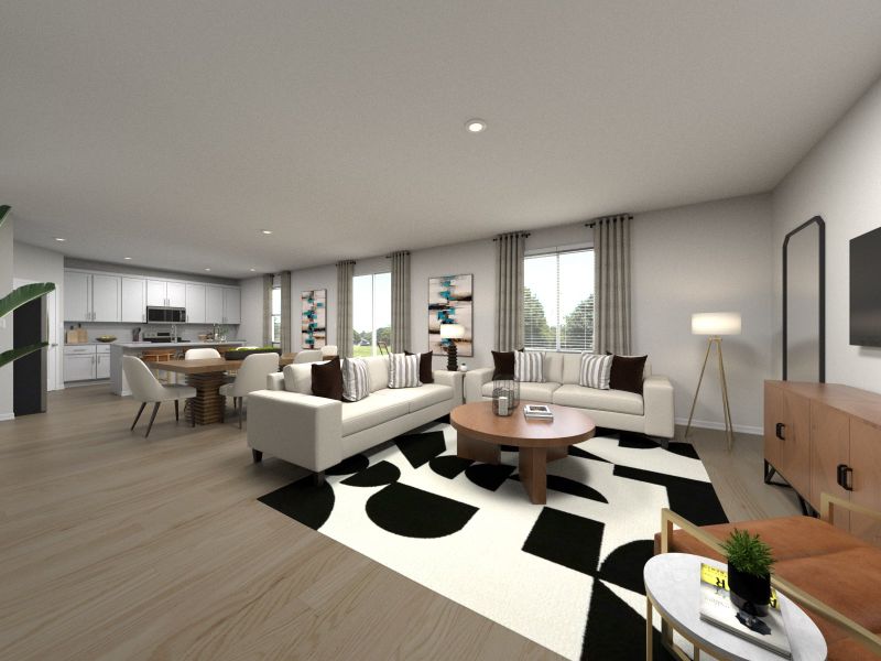 Furnished interior view inside a new home in Hillside Groves, Howey-in-the-Hills (Image 6).