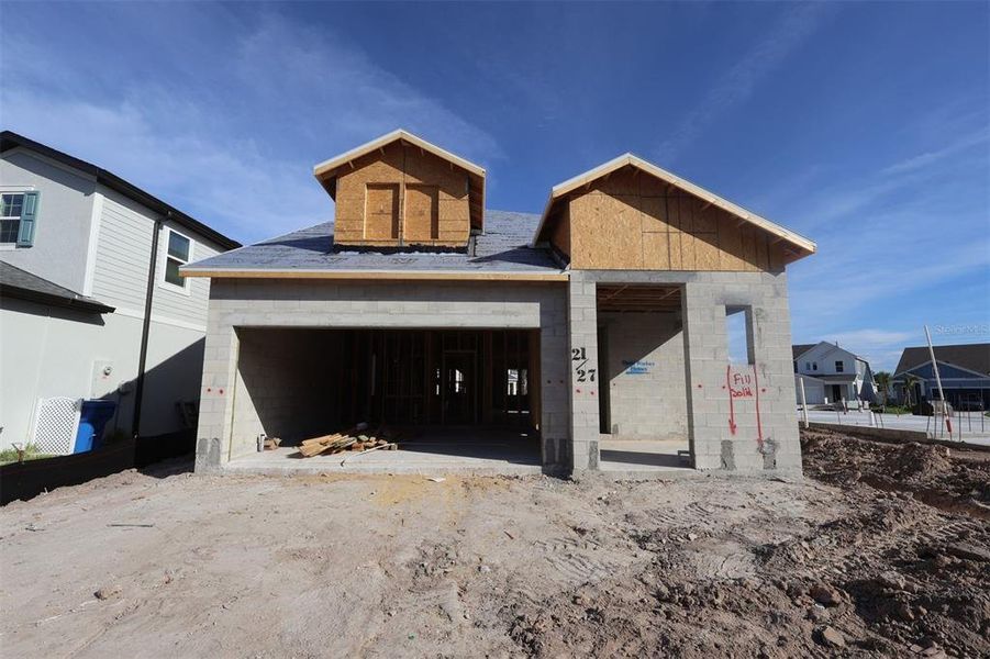 In-progress construction of a new home in Chapel Crossings - Garden Series, Wesley Chapel, FL (Image 9).
