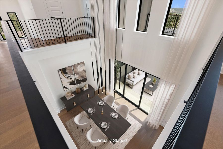 Furnished interior view inside a new home in The Estates at Rough Hollow Vista Ridge, Lakeway (Image 11).