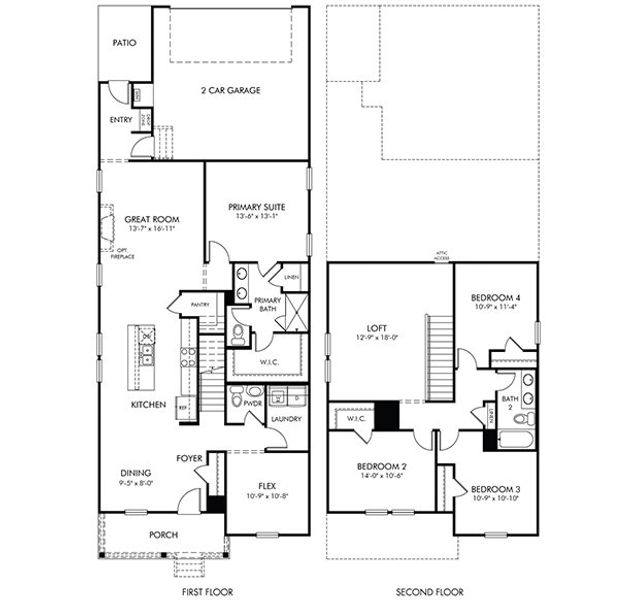 2D floor plan layout for the Westbrook - B by Meritage Homes in Benders Cove - Premier Series, Mount Juliet, TN (Image 3). 2D floor plan layout for the Westbrook - B by Meritage Homes in Benders Cove - Premier Series, Mount Juliet, TN (Image 3).