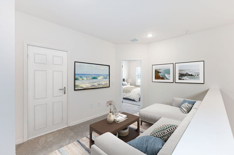 Representative furnished interior of a home built from the Madison by Park Square Residential in Townwalk at Babcock Ranch, Punta Gorda (Image 5).