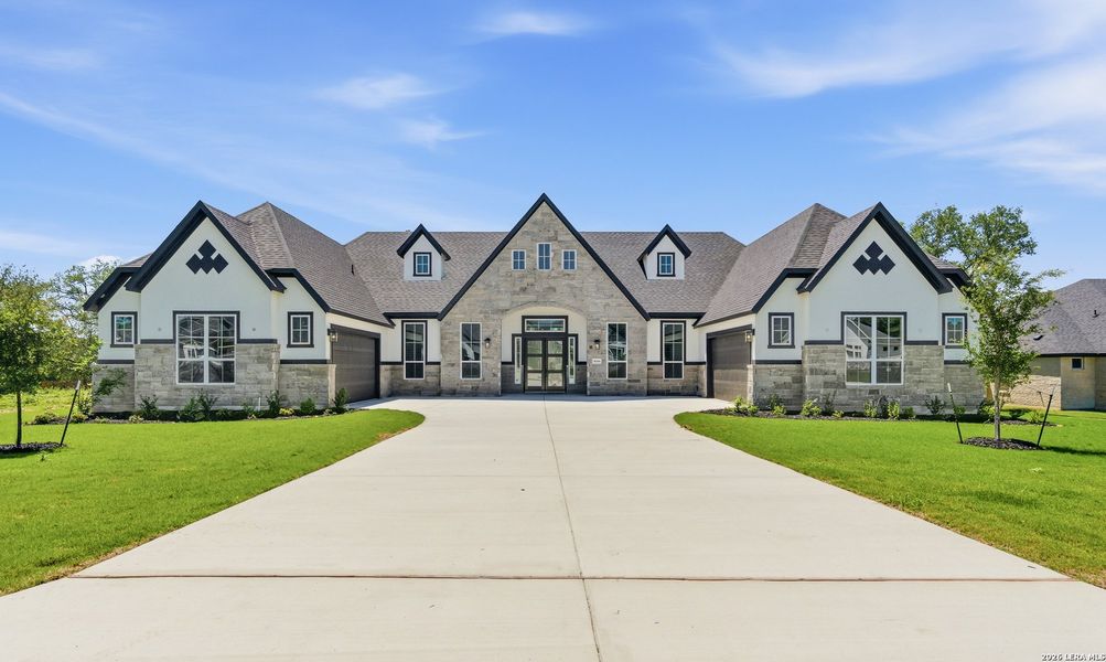 Front exterior of a new home in , San Antonio, TX, highlighting curb appeal (Image 2). Front exterior of a new home in , San Antonio, TX, highlighting curb appeal (Image 2).