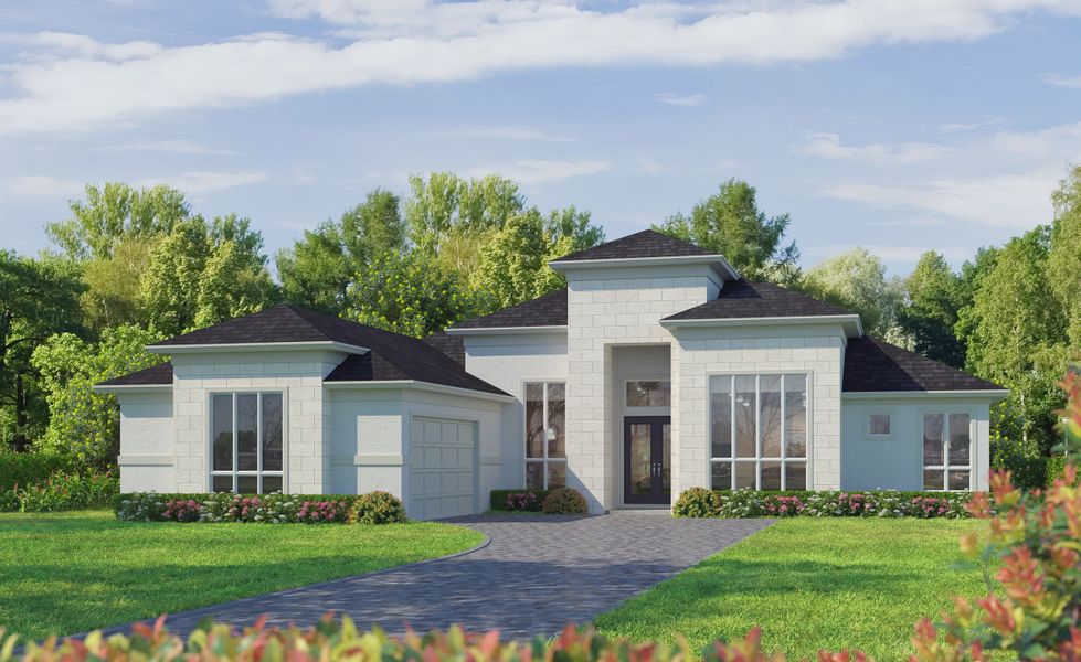 Representative exterior photo of a completed home built from the Egret V by ICI Homes in Wellen Park, Venice, FL (Image 4). Representative exterior photo of a completed home built from the Egret V by ICI Homes in Wellen Park, Venice, FL (Image 4).