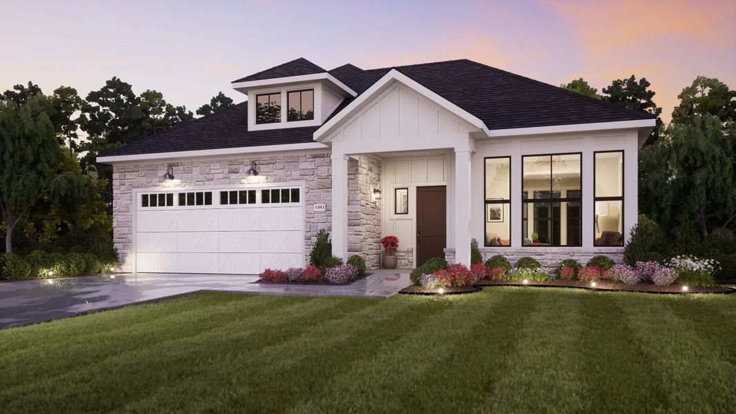 Representative exterior photo of a completed home built from the Palazzo by Epcon Communities in The Courtyards at Holly Springs, Canton, GA (Image 48). Representative exterior photo of a completed home built from the Palazzo by Epcon Communities in The Courtyards at Holly Springs, Canton, GA (Image 48).