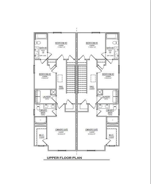 2D floor plan layout of this home in Champions Village at Cherry Hill, Pendleton, SC (Image 3).