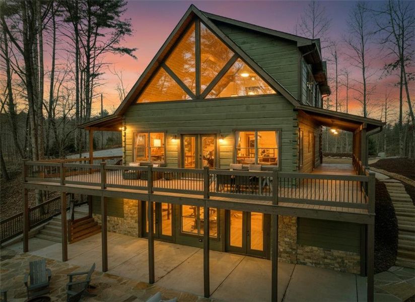 Exterior details and patio area of a home in , Ellijay (Image 23).