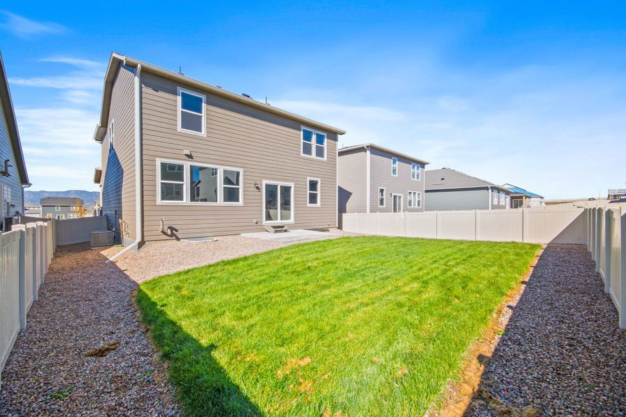 Exterior details and patio area of a home in Aspen Ranch, Fountain (Image 28).