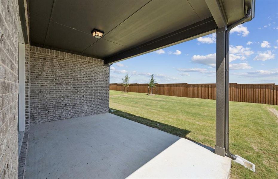 Covered patio *Real home pictured Covered patio *Real home pictured