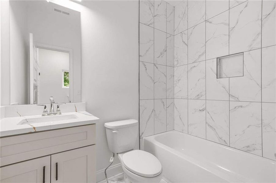 Furnished interior view inside a new home in , Atlanta (Image 5). Furnished interior view inside a new home in , Atlanta (Image 5).