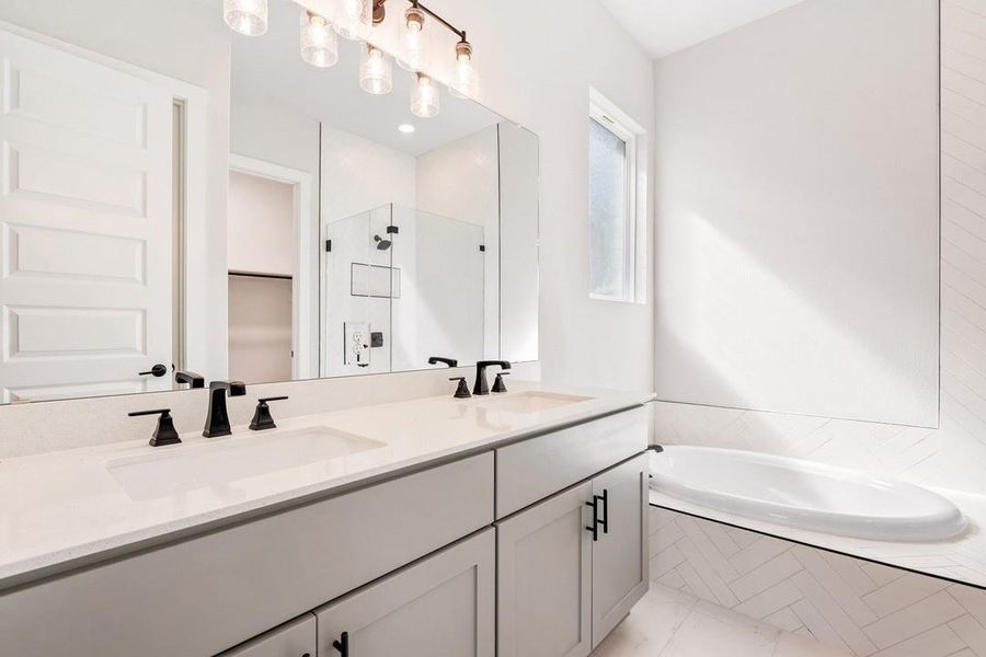 Furnished interior view inside a new home in Lariat, Liberty Hill (Image 9).