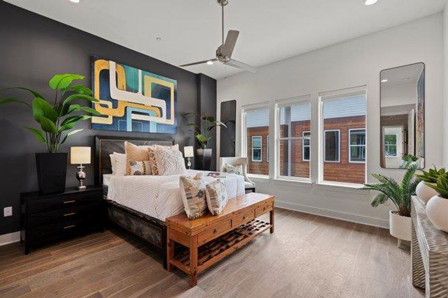 Furnished interior view inside a new home in Bluebonnet Lofts, Austin (Image 27). Furnished interior view inside a new home in Bluebonnet Lofts, Austin (Image 27).