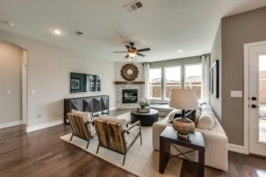 Representative furnished interior of a home built from the Chilton by Pulte Homes in Spring Branch Preserve, Montgomery (Image 6).