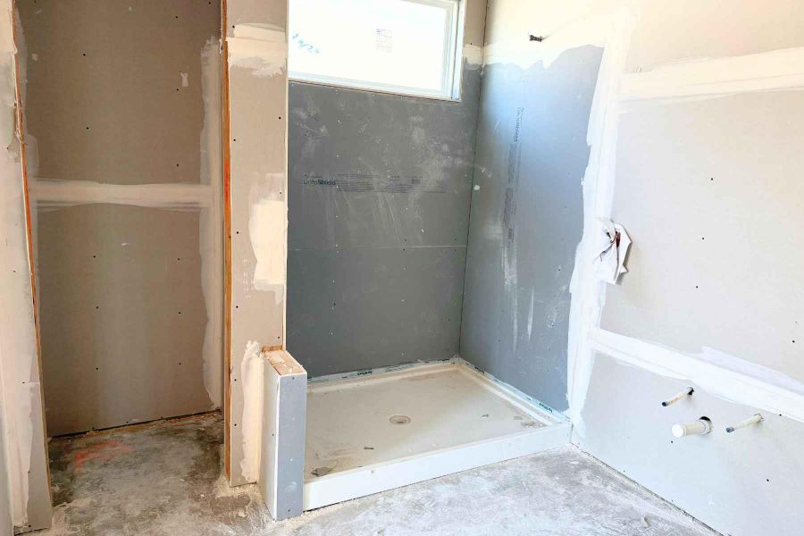 Bathroom with a stall shower Bathroom with a stall shower