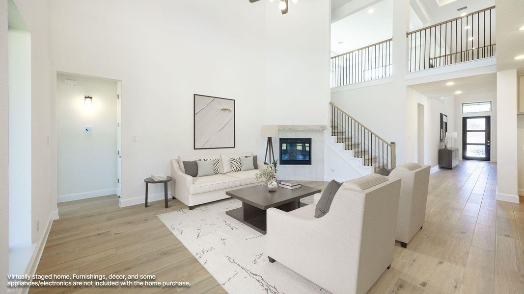 Furnished interior view inside a new home in Lariat 50', Liberty Hill (Image 6). Furnished interior view inside a new home in Lariat 50', Liberty Hill (Image 6).