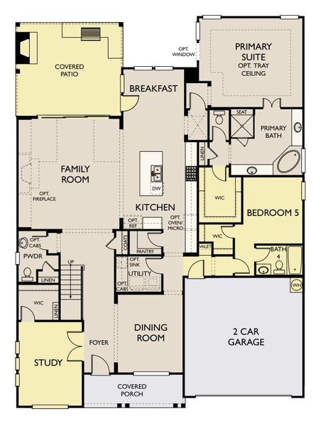 2D floor plan layout of this home in Provence, Austin, TX (Image 4).