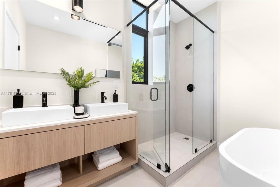 Furnished interior view inside a new home in , Miami (Image 25).