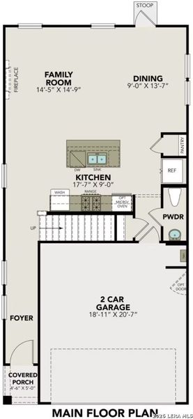 2D floor plan layout of this home in Cedar Heights, San Antonio, TX (Image 3).