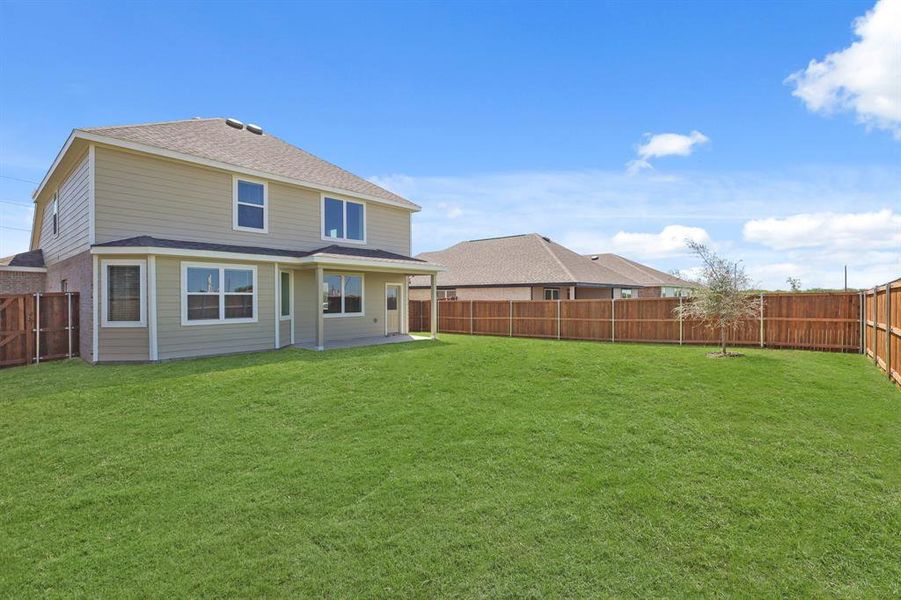 Front exterior of a new home in Burgess Meadows, Cleburne, TX, highlighting curb appeal (Image 1). Front exterior of a new home in Burgess Meadows, Cleburne, TX, highlighting curb appeal (Image 1).
