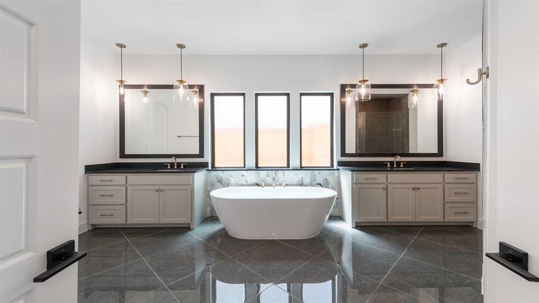 Furnished interior view inside a new home in Fields 60', Frisco (Image 7). Furnished interior view inside a new home in Fields 60', Frisco (Image 7).