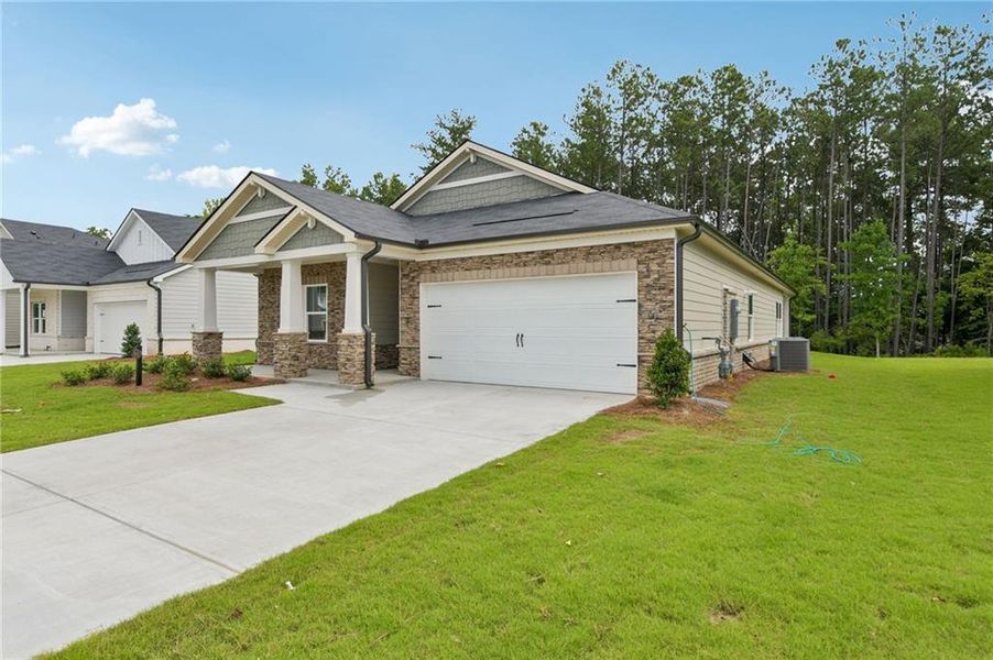 Front exterior of a new home in Parkside at Grayson, Grayson, GA, highlighting curb appeal (Image 25).