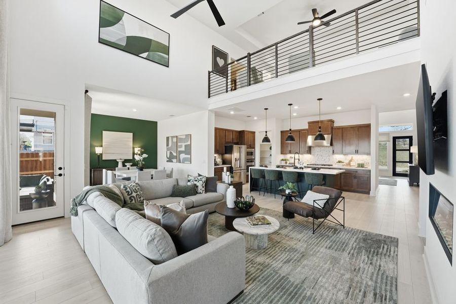 Furnished interior view inside a new home in Travisso, Leander (Image 11).