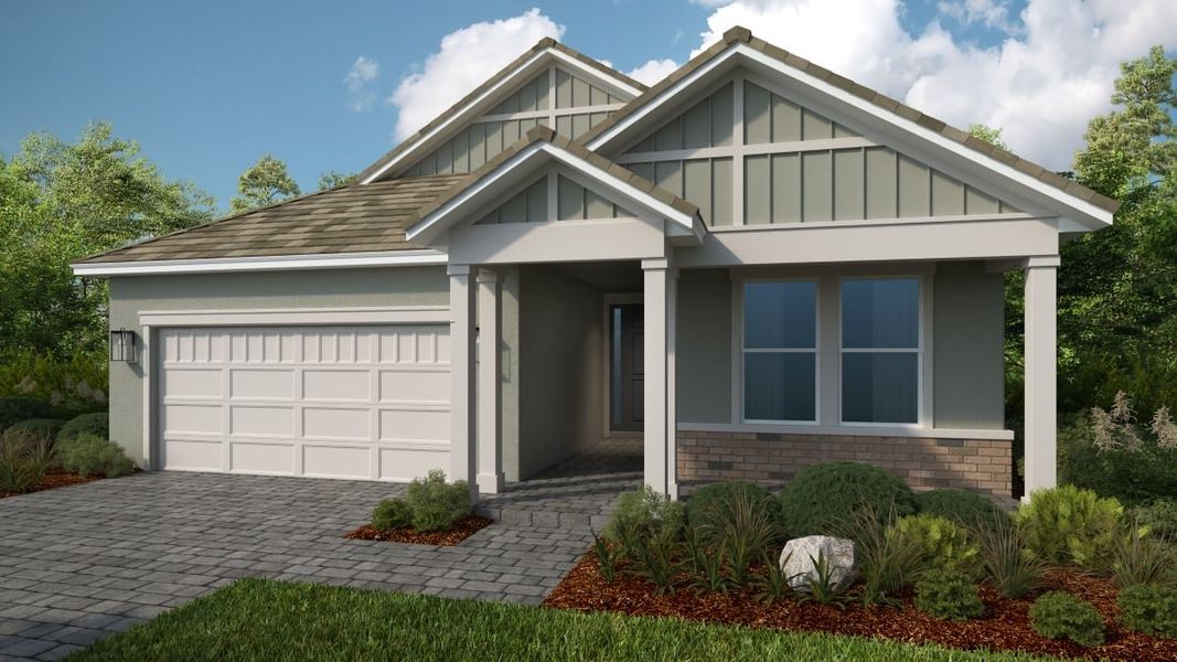 Representative exterior photo of a completed home built from the Monte by Taylor Morrison in Esplanade at McKinnon Groves, Winter Garden, FL (Image 2). Representative exterior photo of a completed home built from the Monte by Taylor Morrison in Esplanade at McKinnon Groves, Winter Garden, FL (Image 2).