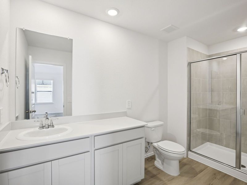 Furnished interior view inside a new home in Turner's Village, Buda (Image 4).