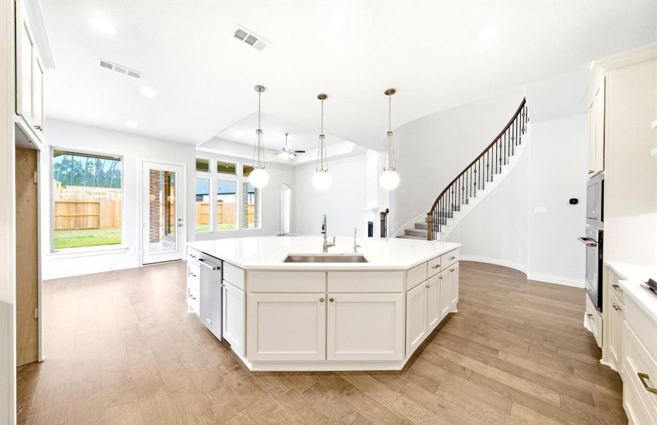 Furnished interior view inside a new home in The Highlands 55′, Porter (Image 7).