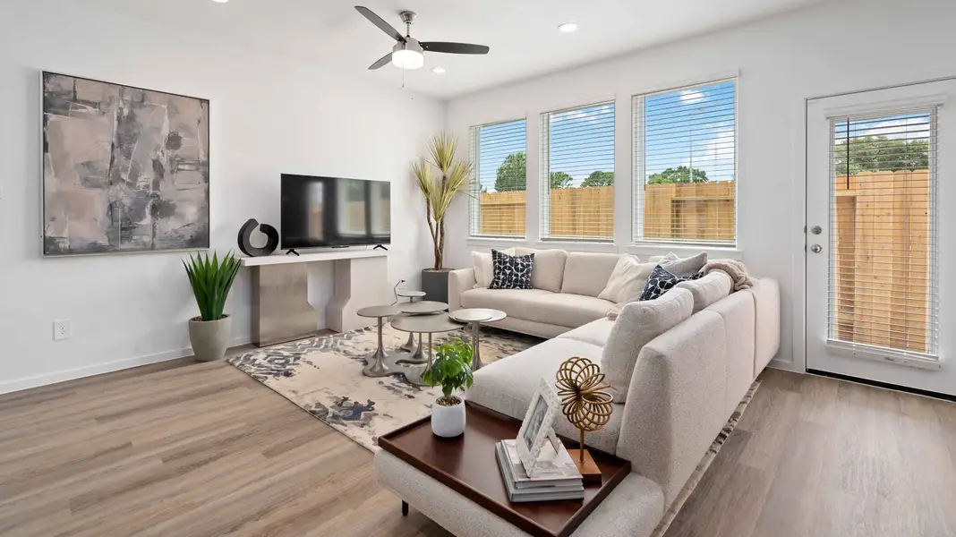Representative furnished interior of a home built from the CEDAR by D.R. Horton in Alaia Crossing, Houston (Image 8). Representative furnished interior of a home built from the CEDAR by D.R. Horton in Alaia Crossing, Houston (Image 8).