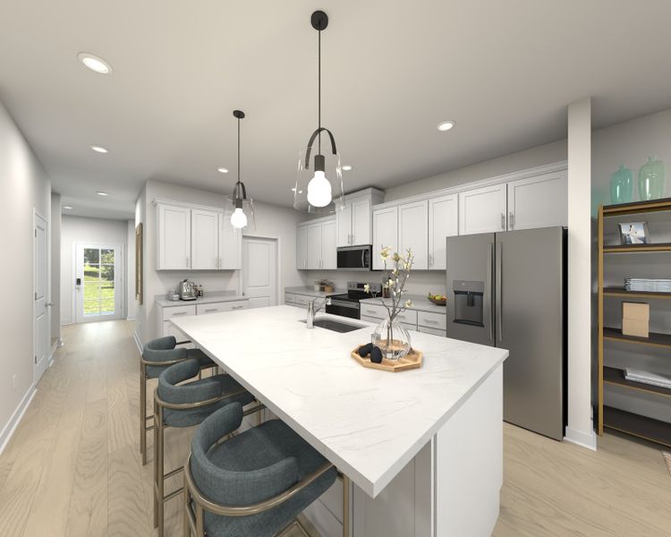 Furnished interior view inside a new home in Greystone - Vista Townhomes, Smyrna (Image 3).