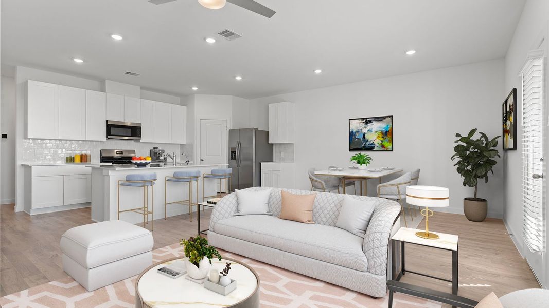 Furnished interior view inside a new home in Villarosa at Tamarron, Katy (Image 5).