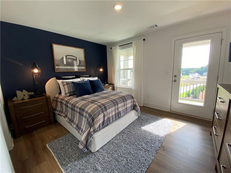 Furnished interior view inside a new home in Estates at Yellow Creek, Cumming (Image 7). Furnished interior view inside a new home in Estates at Yellow Creek, Cumming (Image 7).