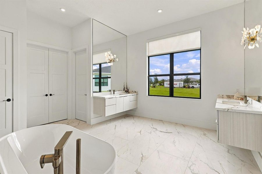 Dual Vanities with Scenic Views Dual Vanities with Scenic Views