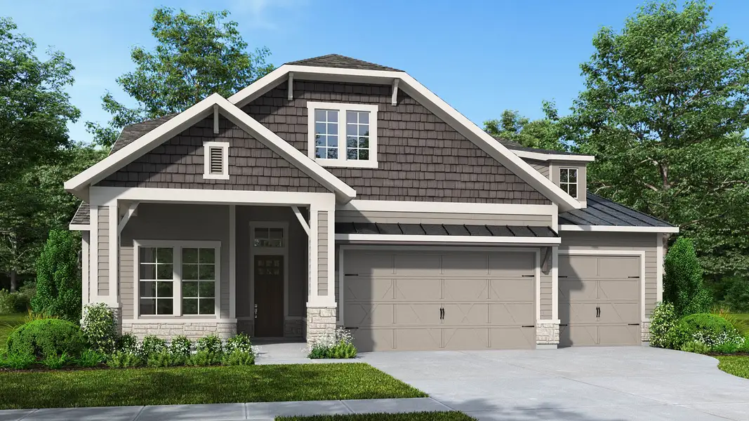 Representative exterior photo of a completed home built from the 2659J by Perry Homes in Hyland Trail, Green Cove Springs, FL (Image 4). Representative exterior photo of a completed home built from the 2659J by Perry Homes in Hyland Trail, Green Cove Springs, FL (Image 4).