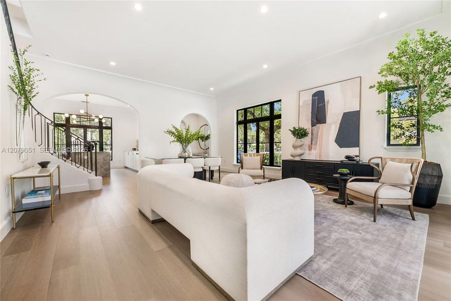 Furnished interior view inside a new home in , Coral Gables (Image 11).