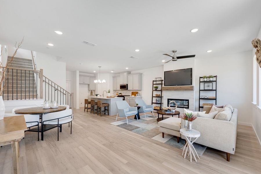 Furnished interior view inside a new home in Willow Grove Townhomes, Melissa (Image 14).
