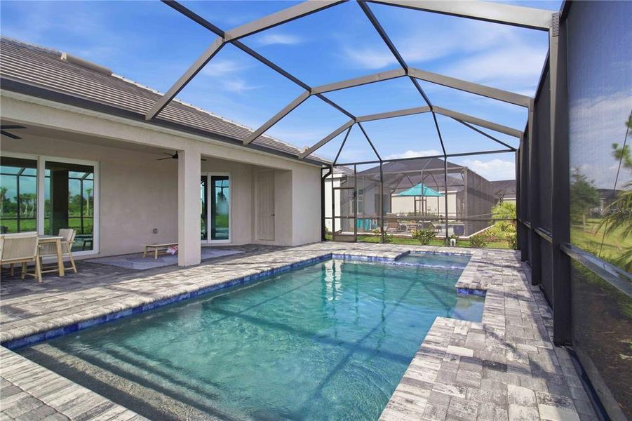 Exterior details and patio area of a home in Calusa Country Club, Lakewood Ranch (Image 28).