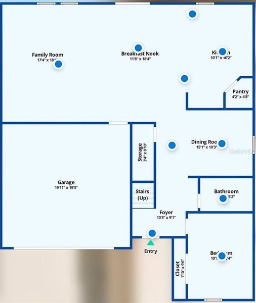2D floor plan layout of this home in The Reserve at Twin Lakes, St. Cloud, FL (Image 4).