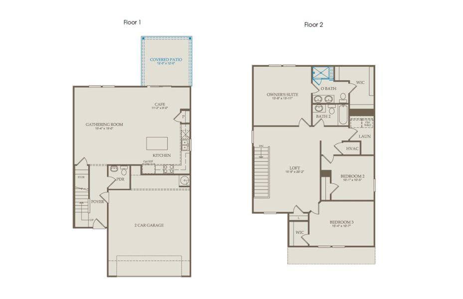 2D floor plan layout of this home in Highlands of Carter's Station, Columbia, TN (Image 3). 2D floor plan layout of this home in Highlands of Carter's Station, Columbia, TN (Image 3).